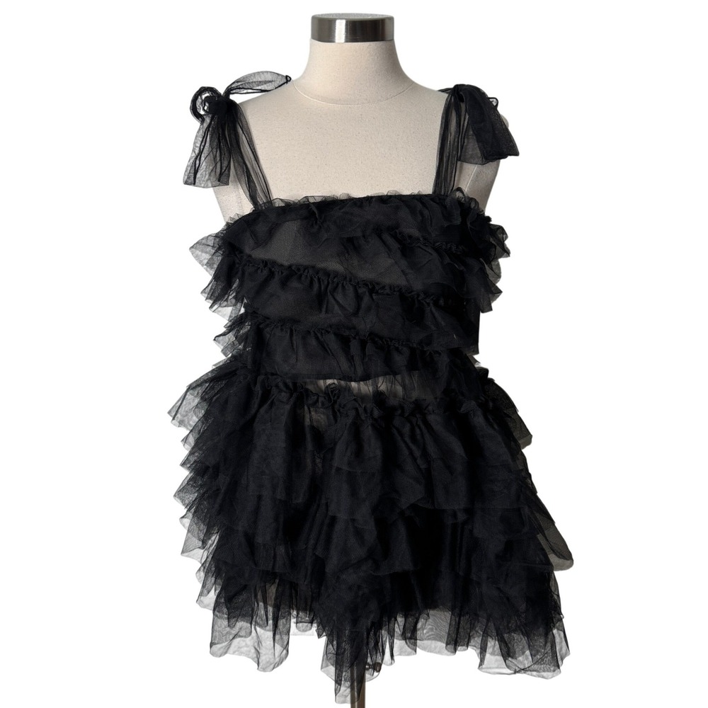 Dolls Kill Widow Dusk Devotions Babydoll Mini Dress Goth Size XXS NEW Whimsygoth